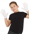 Beyaz Renk Çocuk Boy Likralı Pandomim Eldiveni