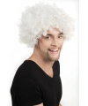 Beyaz Renk Kıvırcık Afro Bonus Peruk