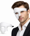 Beyaz Yarım Erkek Maske – Phantom Parti  Balo Maskesi