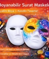 Boyanabilir Surat Model Maske – Lastikli | Kendin Tasarla
