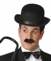 Charlie Chaplin Stil Yetişkin Şapkası – Siyah Melon Parti Şapkası