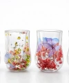 Çift Camlı Çiçekli Bardak Alk4470