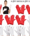 Çocuk Gösteri Eldiven Seti – 5 Çift Beyaz  5 Çift Kırmızı