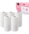 Çocuk Kamera Baskı Kağıdı, 5’li Rulo 57x25mm Çekirdekli Fotoğraf Baskı Termal Kağıt Rulo