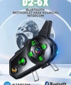 D2-6x 1000m Mesafeli 6 Kanallı İntercom Bluetooth Motosiklet Kask Kulaklığı İntercom Kulaklık