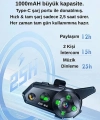 D2-6x 1000m Mesafeli 6 Kanallı İntercom Bluetooth Motosiklet Kask Kulaklığı İntercom Kulaklık