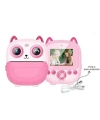 Dijital Video Fotoğraf App Destekli Çocuk Kamerası Termal Resim Kağıt Baskılı Yazıcı Pembe