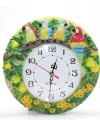 Duvara Asmalı Papağanlı Polyester Saat Alk1537