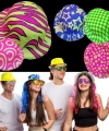 Farklı Desenlerde Plastik Neon Uv Işık Parti Şapkası 1 Adet