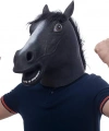 Gerçekçi At Kafası Maskesi Siyah Renk