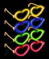 Glow Kalpli Fosforlu Gözlük 6’lı Renkli Set – Neon Parti