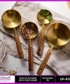 Gold 4lü Ahap Saplı Ölçü Kaşığı