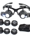 Gözlük Modeli 10x 15x 20x 25x Lens,2led Işıklı,büyüteç