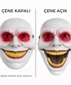 Hareketli Çene Mekanizmalı Korku Maskesi Kırmızı