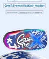 Helmet Graffiti Motor Kask Kulaklık Rgb Modlu Su Geçirmez 6.0 Bluetooth Intercom Yenı Model