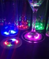Işıklı Yapışkanlı Bardak Altı Aparatı Ledli 3 Modlu 6 Cm Çap 1 Adet