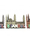 İstanbul Temalı Metal Magnet Alk3341