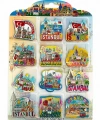 İstanbul Temalı Silikon Buzdolapı Süsü Magnet 12li Set Alk5814