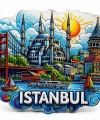İstanbul Temalı Silikon Buzdolapı Süsü Magnet Alk5373