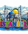 İstanbul Temalı Silikon Buzdolapı Süsü Magnet Alk5374