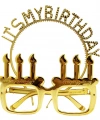 İt39s My Birthday Yazılı Taç Ve Mum Şekilli Gözlük Seti Altın Renk