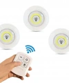 Kablosuz Uzaktan Kumandalı 3lü Led Lamba Seti