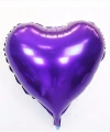 Kalp Balon Folyo Mor 45 Cm 18 İnç