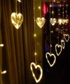 Kalp Dekorlu Animasyonlu Perde Led Işık 3 Metre