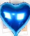 Kalp Uçan Balon Folyo Mavi 80 Cm 32 İnç