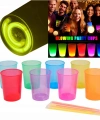 Karanlıkta Yanan Gece Işığı Mega Glow Bardaklar 8 Adet 8.5 X 10.5 Cm