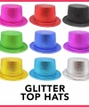 Karışık Renk Simli Silindir Parti Şapkaları (12 Adet)