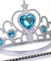 Karlar Ülkesi Mavi Kalpli Taşlı Elsa Tacı