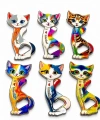Kedi Tasarımı İstanbul Temalı Buzdolapı Süsü Magnet Alk5409