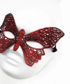 Kırmızı Dantel Masquerade Maskesi 7 No