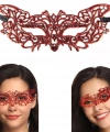 Kırmızı Dantel Masquerade Maskesi 9 No