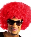 Kırmızı Renk Kıvırcık Afro Bonus Peruk