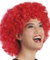 Kırmızı Renk Kıvırcık Afro Bonus Peruk