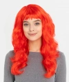 Kırmızı Renk Uzun Dalgalı Parti Peruğu