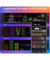 Led Panel Cama Yapışan Telefon Kontrollü Led Ekran Panel 16*64 Led Sayısı