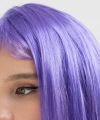 Lila Renk Uzun Düz Parti Peruğu
