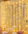 Lw-7 300 Ledli 10 Sarkıt Perde Led Işık, 8 Modlu Uzaktan Kumandalı, 3x3 Metre Peri Telli Led