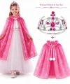 Masal Prensesi Pembe Pelerin Ve Taç Seti (85 Cm)