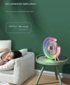 Masaüstü Vantilatör Usb Şarjlı Rgb Led Işıklı 3 Kademeli 180° Ayarlanabilir Soğutucu Fan Pembe