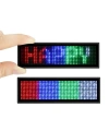 Matrix Kayan Led Yaka Rozeti Mobil Kontrollü Dijital Etiket 9×3cm