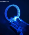 Mavi Led Işıklı Baskı Yapılabilen Pilli Bileklik Bilezik 1,5 Cm Genişlik