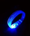 Mavi Led Işıklı Baskı Yapılabilen Pilli Bileklik Bilezik 1,5 Cm Genişlik