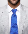 Mavi Pul Payetli Işıltılı Parti Kravatı 33 Cm