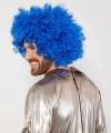Mavi Renk Kıvırcık Afro Bonus Peruk