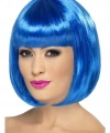 Mavi Renk Parti Peruğu Kısa Küt Saç