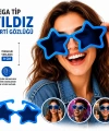 Mega Tip Yıldız Parti Gözlüğü Mavi Renk